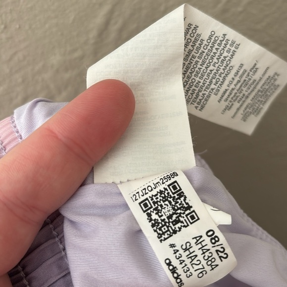 Girls' Adidas Aeroready Pink/Purple Ombré Shorts, Medium (10/12) - Picture 5 of 7